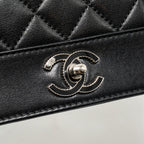 Chanel mademoiselle flap bag lambskin black SHW