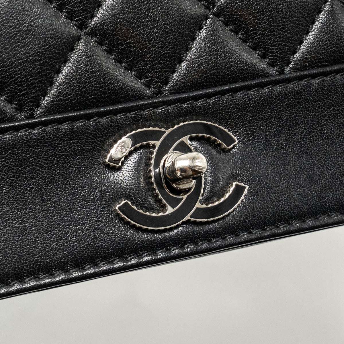 Chanel mademoiselle flap bag lambskin black SHW