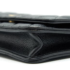 CHANEL 21A COCO LETTER WALLET ON CHAIN BLACK CAVIAR GHW