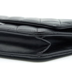 CHANEL CLASSIC WALLET ON CHAIN LAMBSKIN BLACK SHW