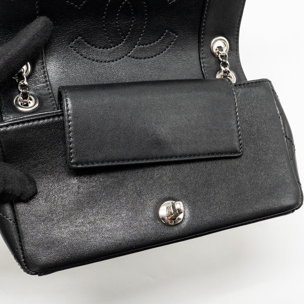 Chanel mademoiselle flap bag lambskin black SHW