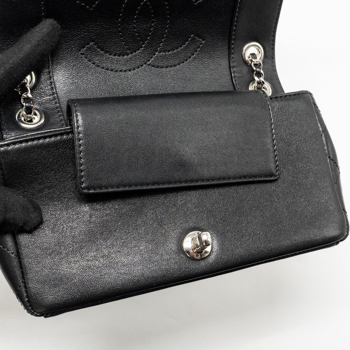 Chanel mademoiselle flap bag lambskin black SHW