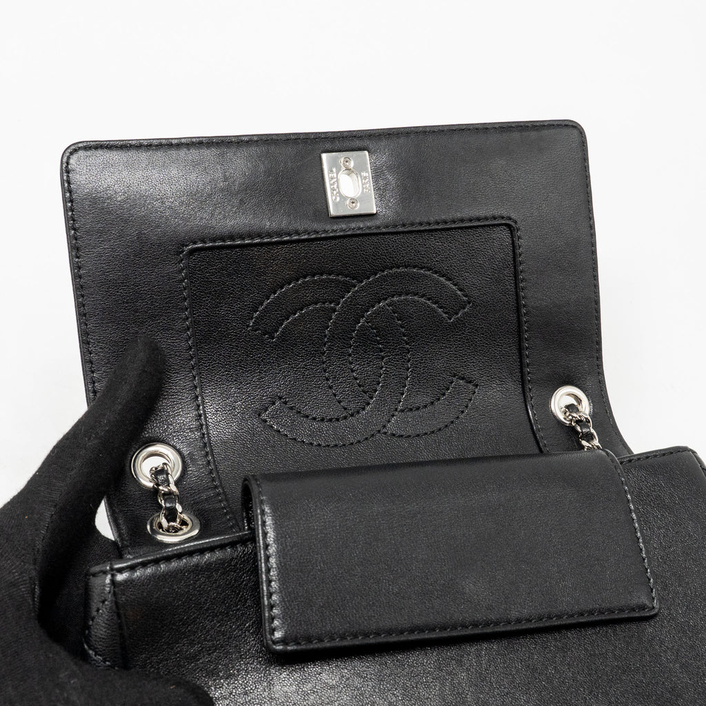 Chanel mademoiselle flap bag lambskin black SHW