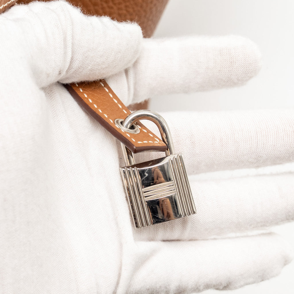 HERMES Picotin 22 Lock Bag Clemence Gold SHW
