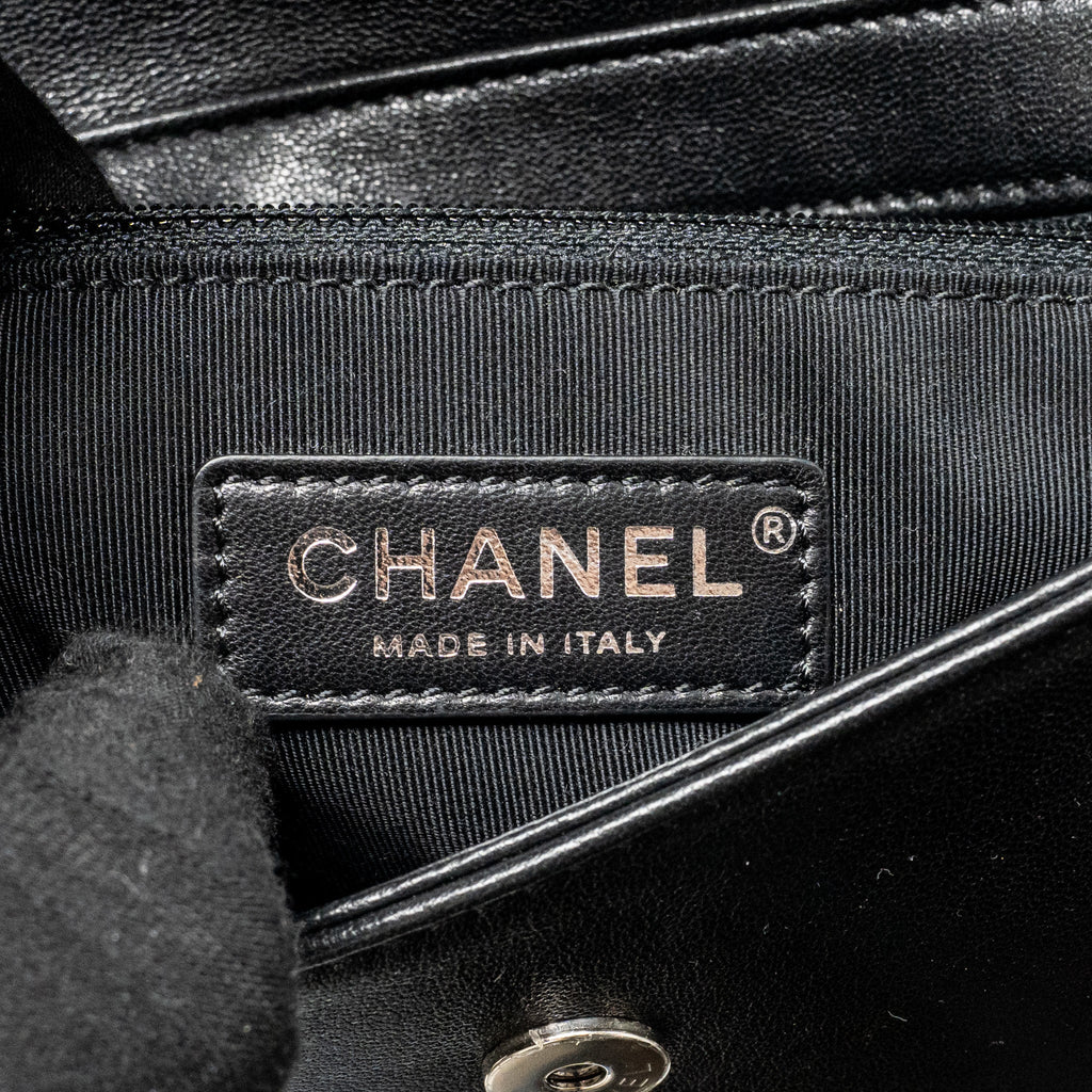 Chanel mademoiselle flap bag lambskin black SHW