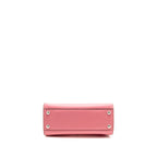 Fendi Mini Peekaboo No Maniglia Bag Nappa Leather Pink SHW with Pink Shearling and Clear Acrylic Replacement Top Handles (Sell in Set)