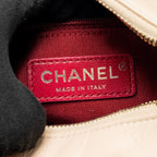 CHANEL SMALL GABRIELLE HOBO BAG AGED CALFSKIN BEIGE/BLACK MULTICOLOURED HARDWARE