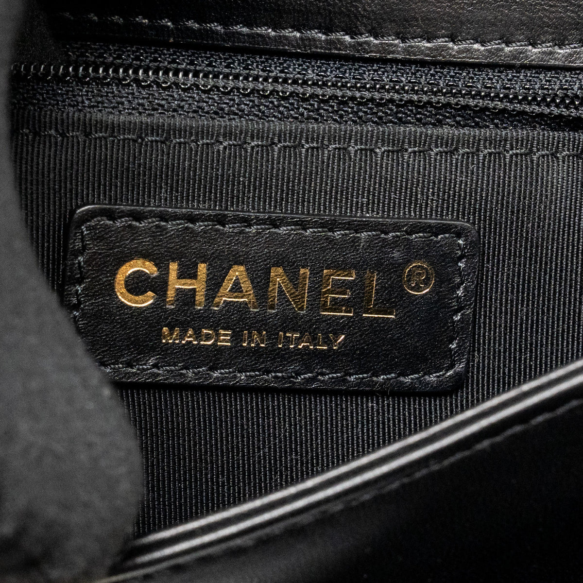 Chanel Quilted square flap bag lambskin black LGHW
