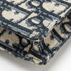 DIOR SADDLE BELT BAG BLUE OBLIQUE JACQUARD CANVAS GHW