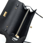 HERMES CLASSIC KELLY TO GO EPSOM BLACK GHW