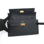HERMES CLASSIC KELLY TO GO EPSOM BLACK GHW