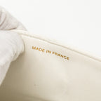 CHANEL VINTAGE SMALL CLASSIC DOUBLE FLAP BAG LAMBSKIN WHITE GHW