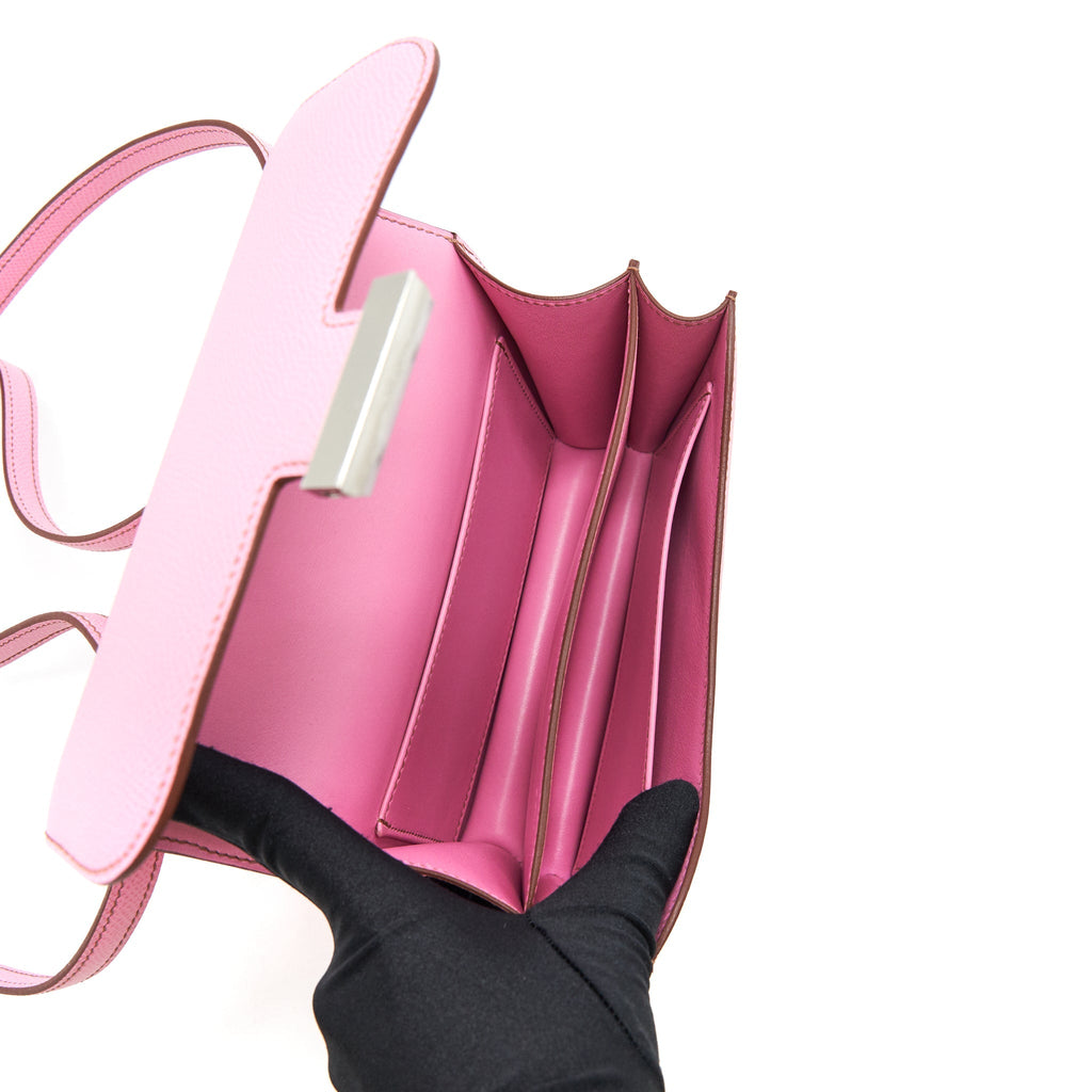 Hermes Mini Constance 5P Bubblegum Pink Epsom SHW