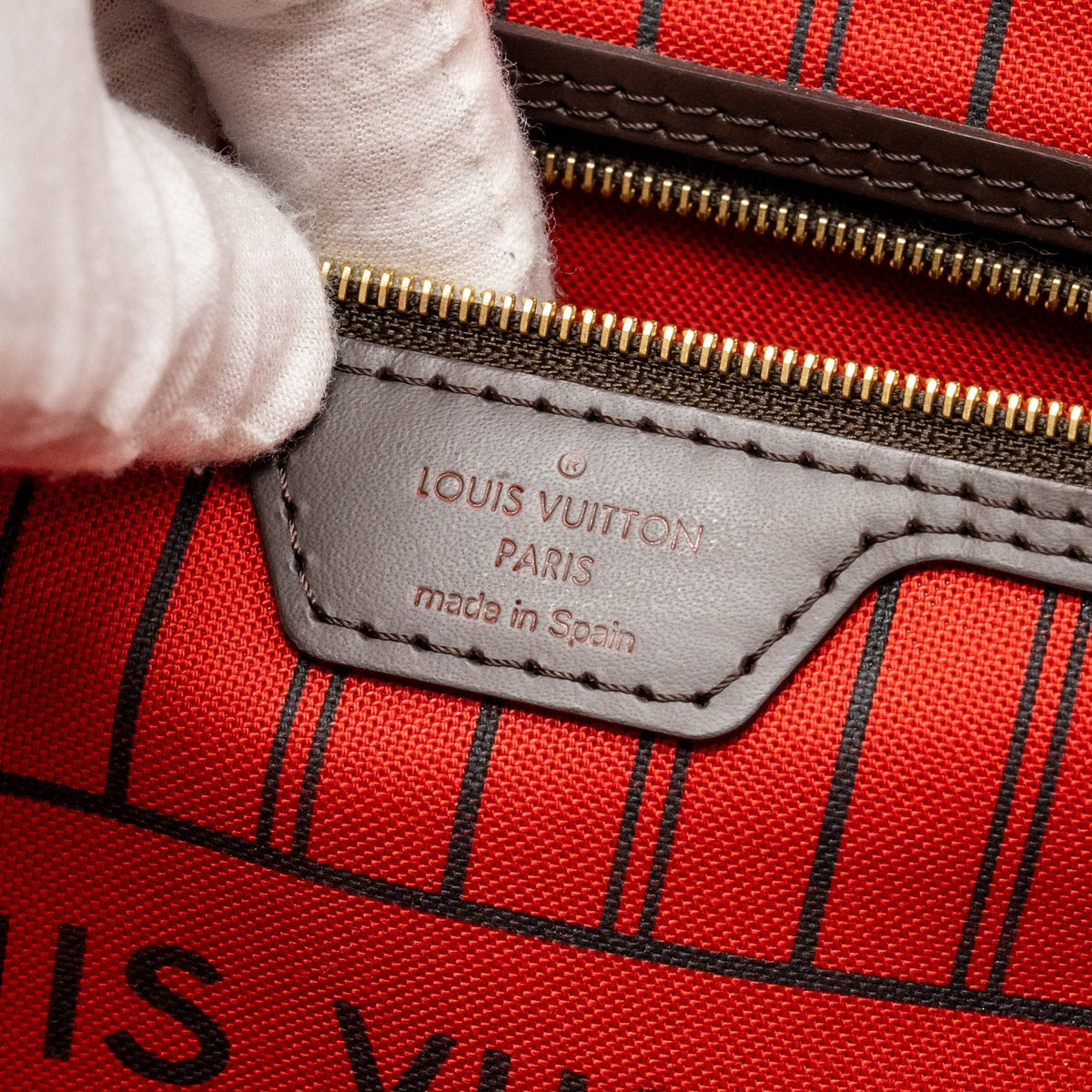 LOUIS VUITTON NEVERFULL MM DAMIER EBENE CANVAS GHW