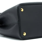 PRADA SAFFIANO DOUBLE BAG CALFSKIN BLACK GHW
