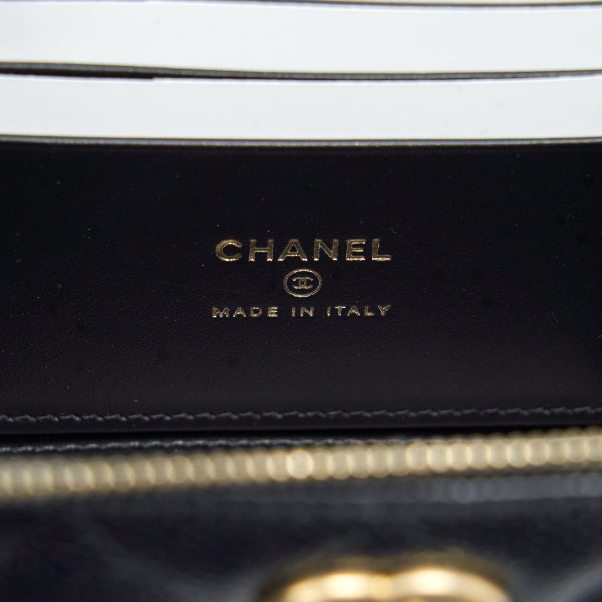 CHANEL 22S LETTER TOP HANDLE LONG VANITY WITH CHAIN CAVIAR BLACK GHW