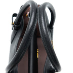 PRADA SAFFIANO DOUBLE BAG CALFSKIN BLACK GHW