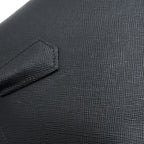 PRADA SAFFIANO DOUBLE BAG CALFSKIN BLACK GHW