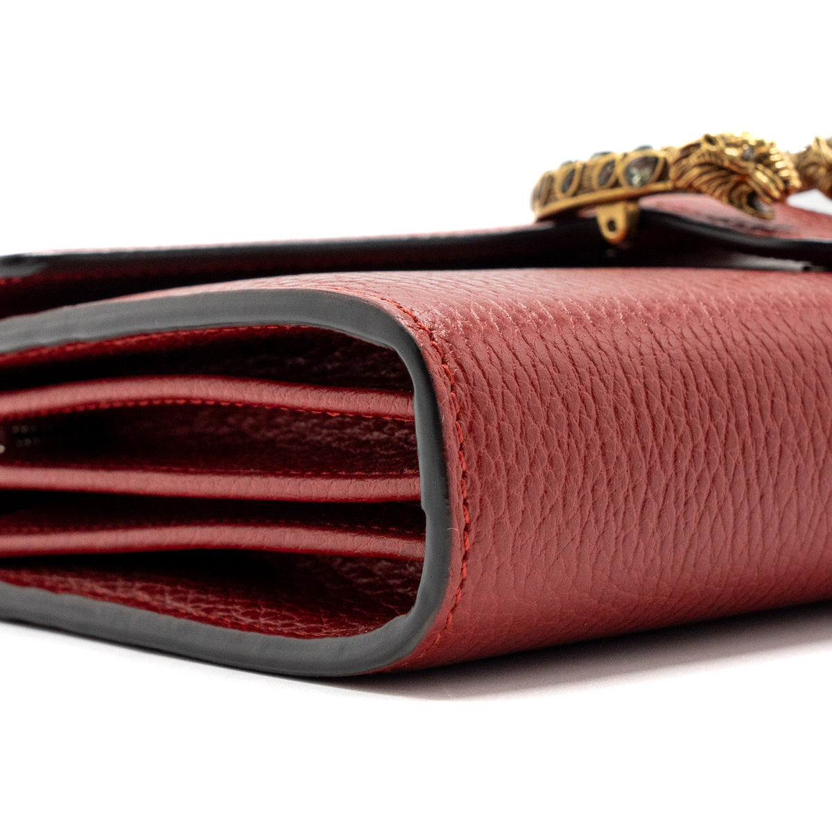 GUCCI DIONYSUS WALLET ON CHAIN CALFSKIN RED MULTICOLOUR HARDWARE