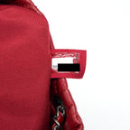 CHANEL SMALL GABRIELLE BACKPACK AGED CALFSKIN RED WITH RUTHENIUM GOLD/SLIVER HARDWARE