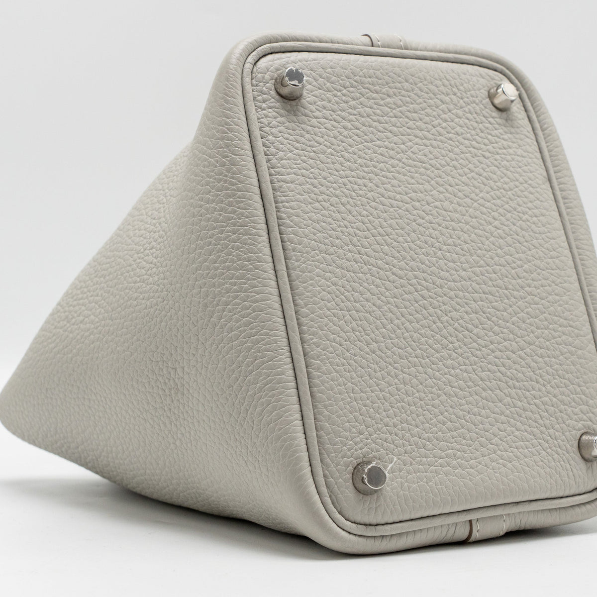 Hermes Picotin 18 Lock Bag Clemence Gris Perle SHW
