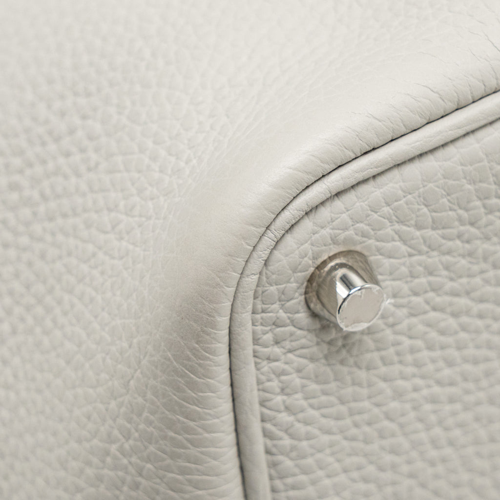 Hermes Picotin 18 Lock Bag Clemence Gris Perle SHW