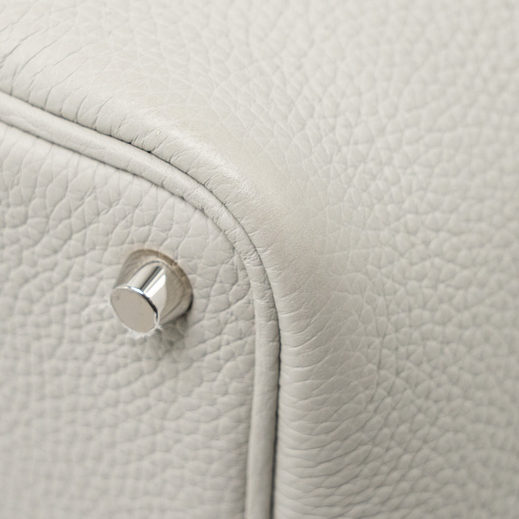 Hermes Picotin 18 Lock Bag Clemence Gris Perle SHW