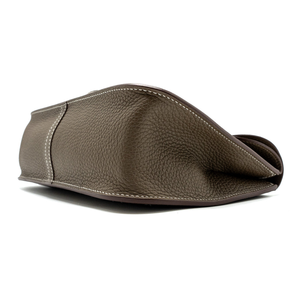 Hermes Halzan 25 Clemence Etoupe GHW