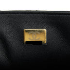 CHANEL MINI SQUARE FLAP BAG LAMBSKIN BLACK LGHW (MICROCHIP)