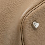 HERMES Picotin 22 Lock Bag Clemence Etoupe SHW