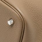 HERMES Picotin 22 Lock Bag Clemence Etoupe SHW