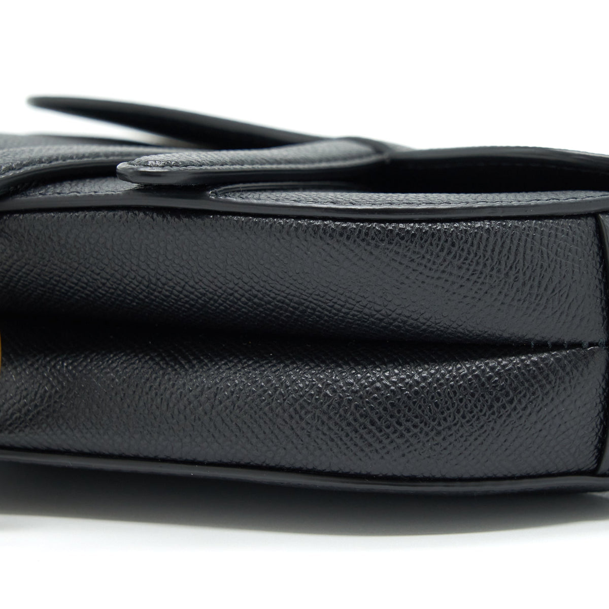 DIOR MINI SADDLE BAG GRAINED CALFSKIN BLACK GHW