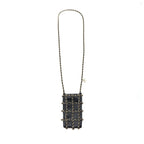 CHANEL PHONE POUCH WITH CHAIN LAMBSKIN BLACK LGHW