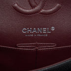 CHANEL SMALL CLASSIC DOUBLE FLAP BAG CAVIAR BLACK SHW (MICROCHIP)