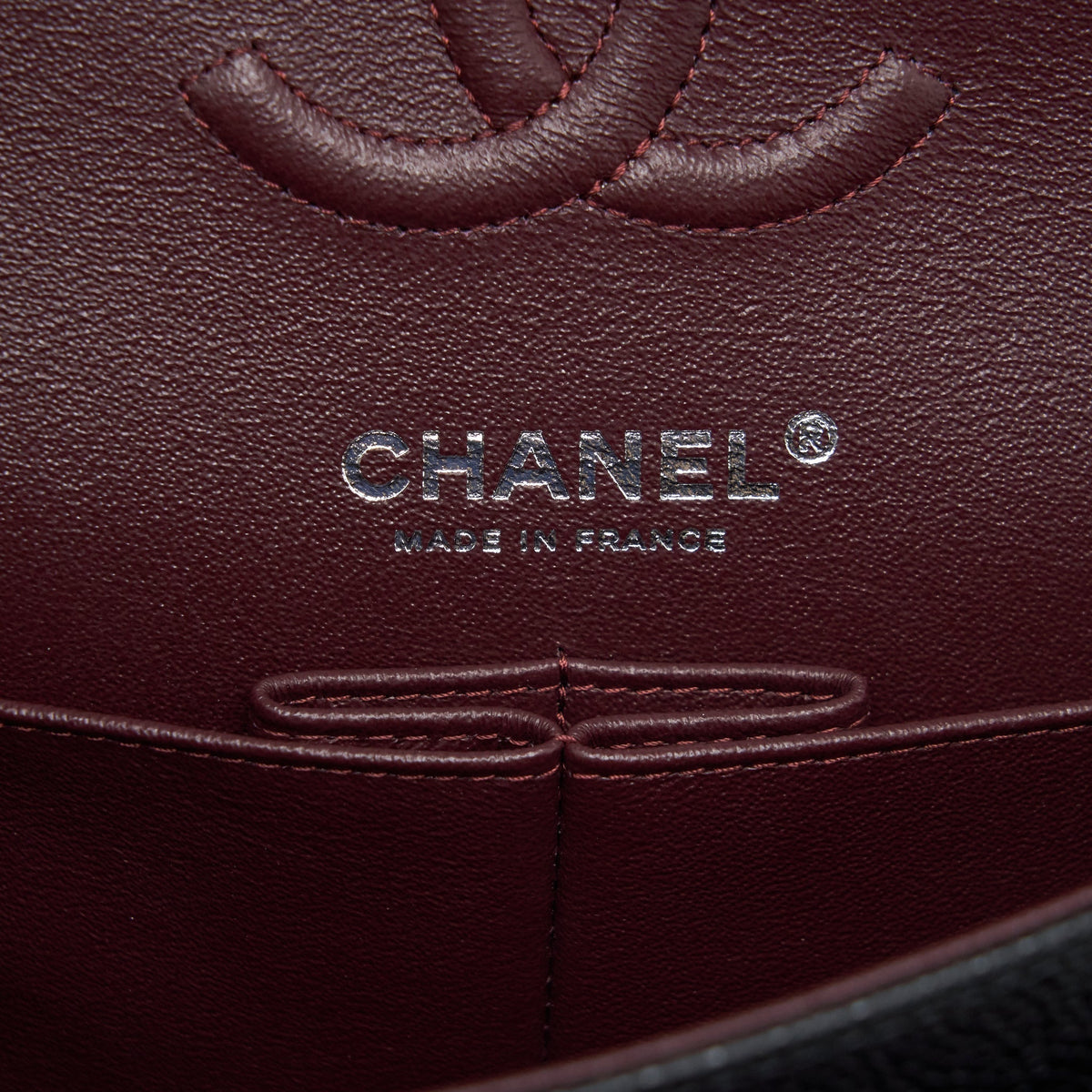 CHANEL SMALL CLASSIC DOUBLE FLAP BAG CAVIAR BLACK SHW (MICROCHIP)