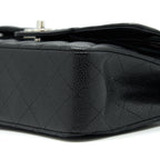 CHANEL SMALL CLASSIC FLAP BAG CAVIAR BLACK SHW(MICROCHIP)