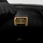 CHANEL MINI SQUARE FLAP BAG LAMBSKIN BLACK LGHW (MICROCHIP)