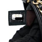 CHANEL PHONE POUCH WITH CHAIN LAMBSKIN BLACK LGHW