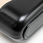 CHANEL GABRIELLE DOUBLE ZIP CLUTCH ON CHAIN AGED CALFSKIN BEIGE/BLACK MULTICOLOUR HARDWARE
