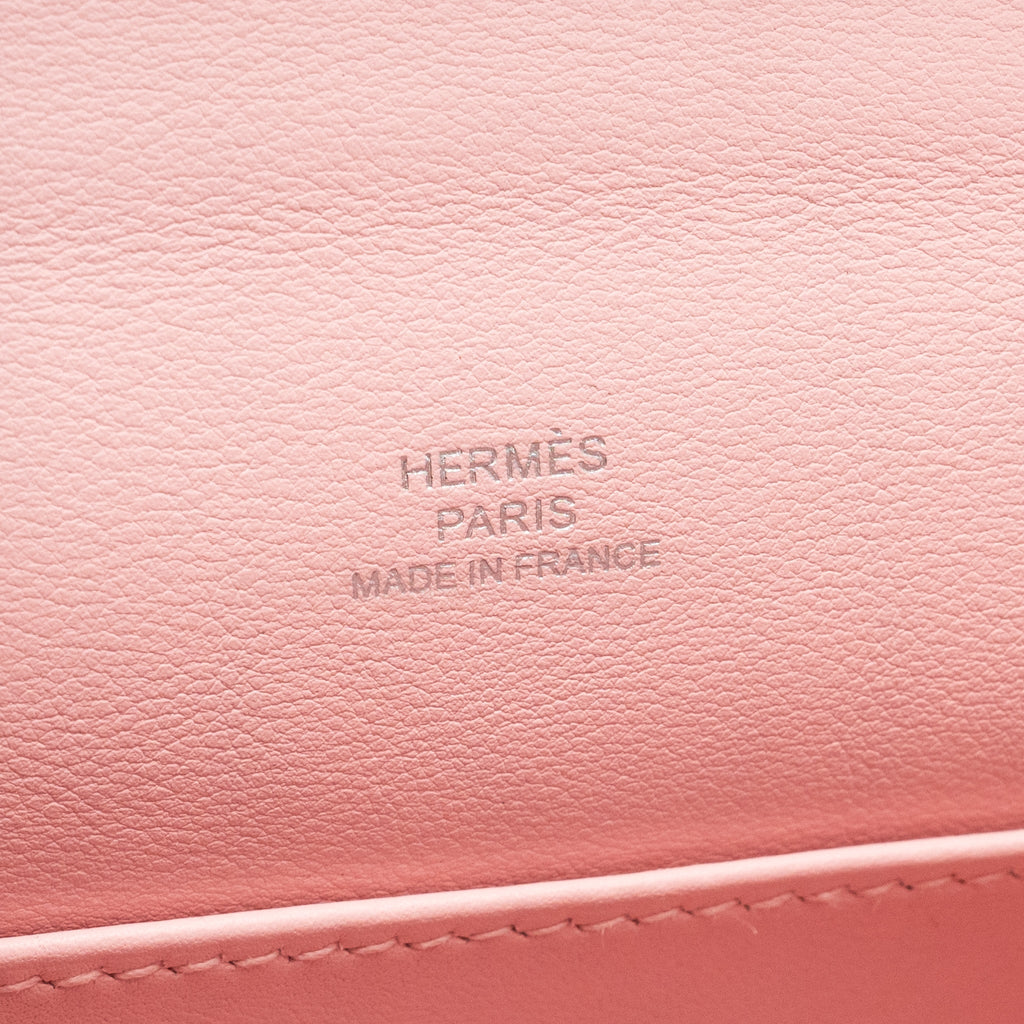 Hermes kelly Pochette swift 3Q Rose Sakura SHW