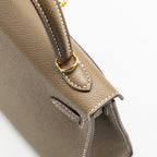 Hermes mini kelly II epsom etoupe GHW