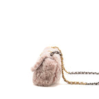 Chanel Medium 19 Bag Shearling Light Pink Multicolour Hardware