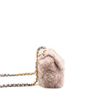 Chanel Medium 19 Bag Shearling Light Pink Multicolour Hardware