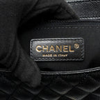 CHANEL ENVELOP FLAP BAG CAVIAR BLACK LGHW