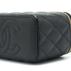 CHANEL 22S LONG VANITY WITH CHAIN CAVIAR BLACK LGHW