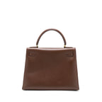 HERMES VINTAGE KELLY 28 SELLIER EPSOM BROWN GHW