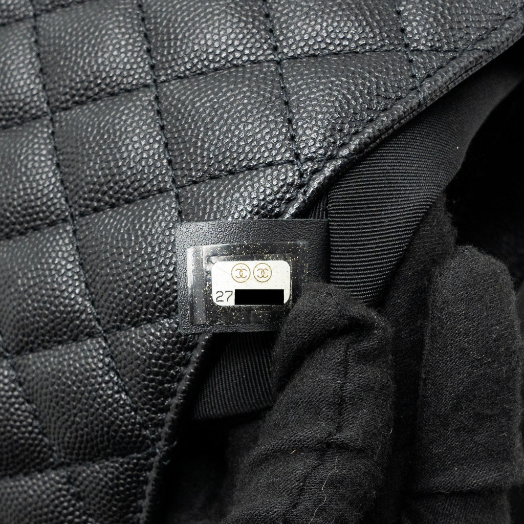CHANEL ENVELOP FLAP BAG CAVIAR BLACK LGHW