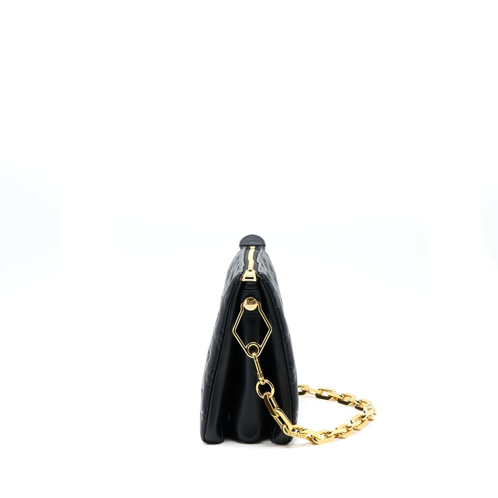 LOUIS VUITTON COUSSIN PM LAMBSKIN BLACK GHW (NEW VERISON)