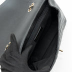 CHANEL ENVELOP FLAP BAG CAVIAR BLACK LGHW