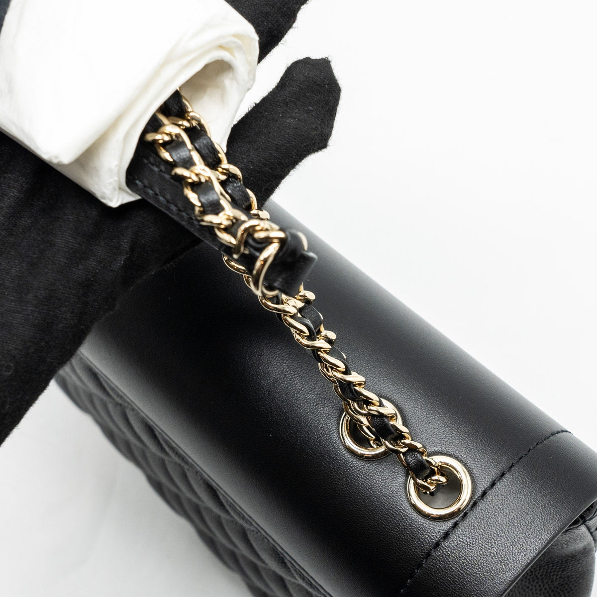 CHANEL ENVELOP FLAP BAG CAVIAR BLACK LGHW